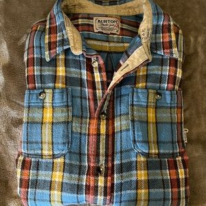 Burton flannel made in Burlington Vermont size M